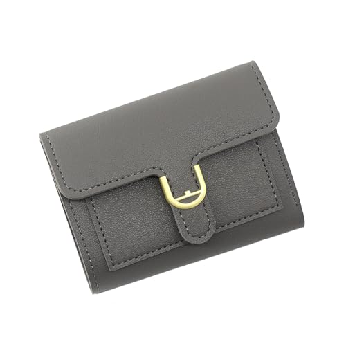 UncleS Frauen Brieftasche Einfache Triufold Brieftaschen PU Leder Geldbeutel Kurzer Geldbeutel Geldkartenhaltertasche Kompakte Brieftaschen Clutch Geldbörse von UncleS