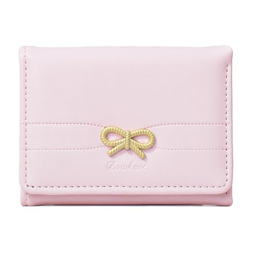 UncleS Frauen Brieftasche Einfache Triufold Wallets PU Leder Geldbeutel Kurzes Geldbeutel Triufold Cash Card Bag Compact For Women von UncleS