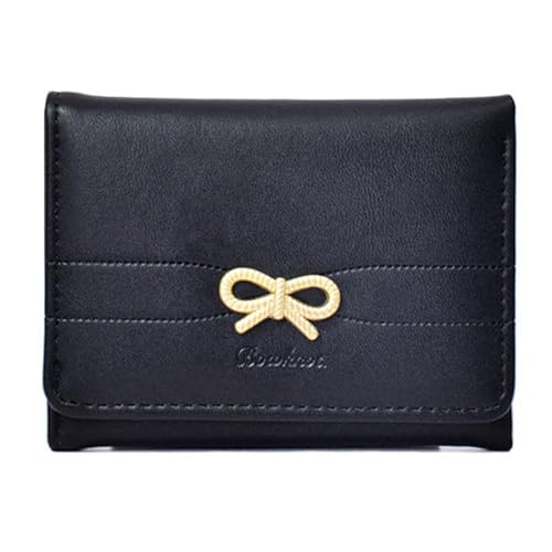 UncleS Frauen Brieftasche Einfache Triufold Wallets PU Leder Geldbeutel Kurzes Geldbeutel Triufold Cash Card Bag Compact For Women von UncleS