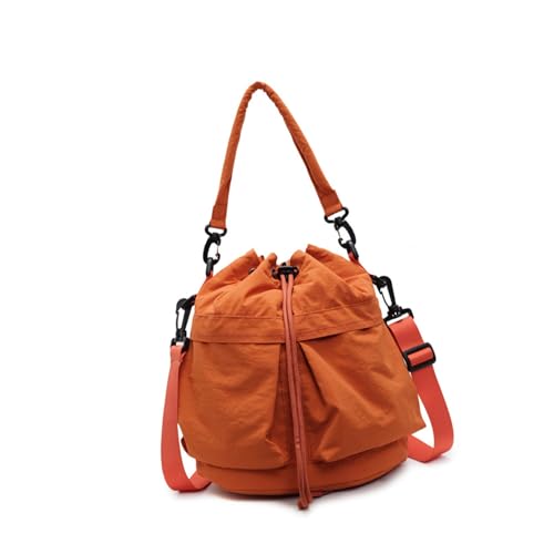 UncleS Frauen Crossbody Tasche Große Kapazität Schulter Handtasche Einfacher Rucksack Kordelschneider Ästhetic Pendelpendel Frauen Schulter Großer Kapazität Crossbody Draw String Eimer Für Täglich von UncleS