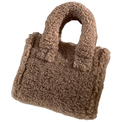 UncleS Frauen Gemütliche Faux Lambwool Fleece Kleine Square Handtasche Für Alltägliche Outfit von UncleS