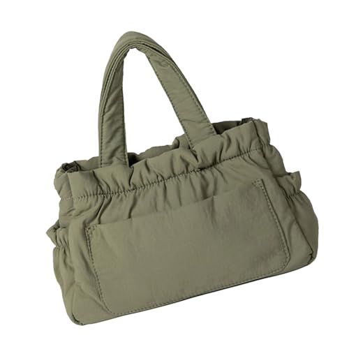 UncleS Frauen Großer Gesteppter Pufferbeutel Weich Gepolstert Winter Handtasche Geräumige Schultertasche Nylon Crossbody Shopper Jeden Tag von UncleS