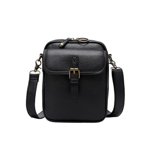 UncleS Frauen Mann Umhängetasche Stylisches Telefon PU Leder Crossbody Kleine Geldbörse Doppelschicht Boten Für Tägliche Frauen Schulter Zweischicht Crossbody Man Telefon Kleines Pendeln von UncleS