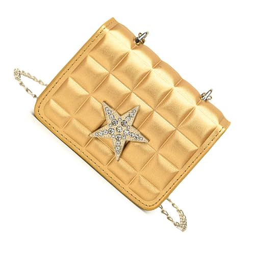 UncleS Frauen Umhängetasche Stilvolle Kette Crossbody Square PU Leder Dating Strassstar Sterns Messenger Strassstar Schulter Für Frauen Square Crossbody Dating von UncleS