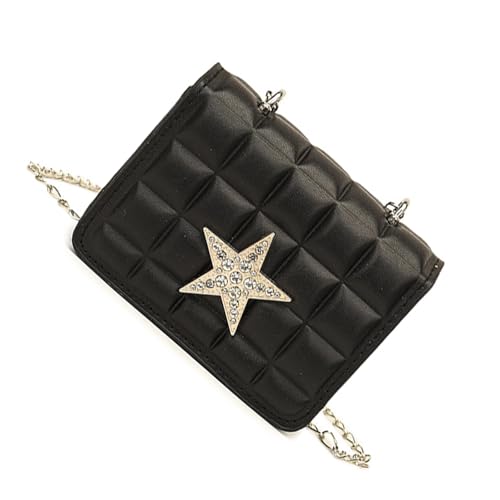 UncleS Frauen Umhängetasche Stilvolle Kette Crossbody Square PU Leder Dating Strassstar Sterns Messenger Strassstar Schulter Für Frauen Square Crossbody Dating von UncleS