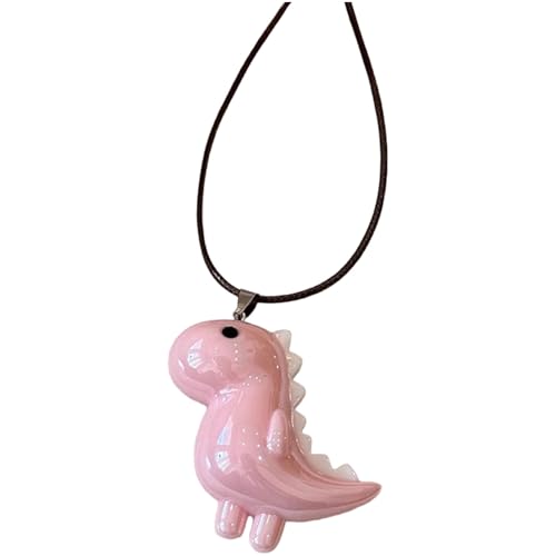 UncleS Harz Dinosaurier Charme Halskette Einzigartige Tieranhänger Schlüsselbeinkette Vintage Langes Neckketten Accessoire Für Frauen Vintage Long Halskette von UncleS