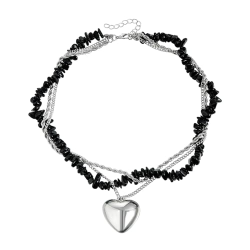 UncleS Herz Charme Bunte Steinschlüsselblätter Halskette Für Frauen Verstellbare Länge Neckkettenhand Handgefertigtes Schmuckzubehör Verstellbare Leichte Legierungs Halskette Für Frauen UncleS Herz Charme Bunte Steinschlüsselblätter Halskette Für Frauen Verstellbare Länge Neckkettenhand Handgefertigtes Schmuckzubehör Verstellbare Leichte Legierungs Halskette Für Frauen von UncleS