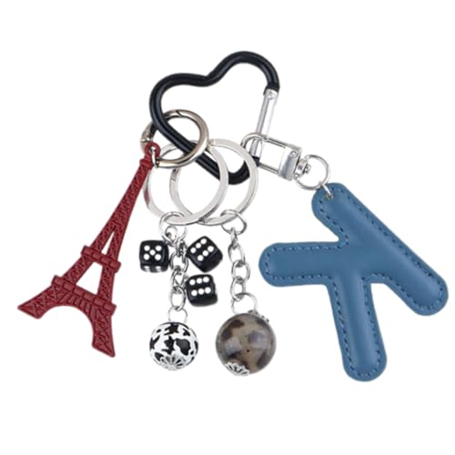 UncleS Herzschlüsselhain Lederbrief Keying Anhänger Autoschlüsselkette Hängende Ornamente Metallschlüsselinhaber Dices Bag Charme Dekoration Buchstabe Keyrings Herzschlüsselkäse Anhänger Zauberautos von UncleS