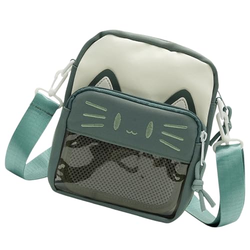 UncleS Klare Umhängetasche Japanische Stile Crossbody Harajukus Itabag Schöne Katzen Telefon Messenger Für Pin Display von UncleS