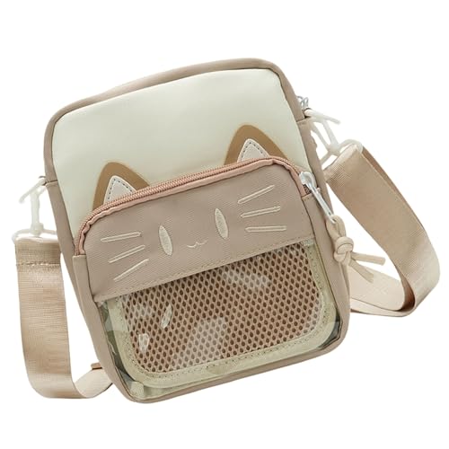 UncleS Klare Umhängetasche Japanische Stile Crossbody Harajukus Itabag Schöne Katzen Telefon Messenger Für Pin Display von UncleS