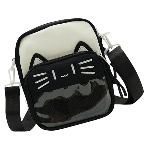 UncleS Klare Umhängetasche Japanische Stile Crossbody Harajukus Itabag Schöne Katzen Telefon Messenger Für Pin Display von UncleS