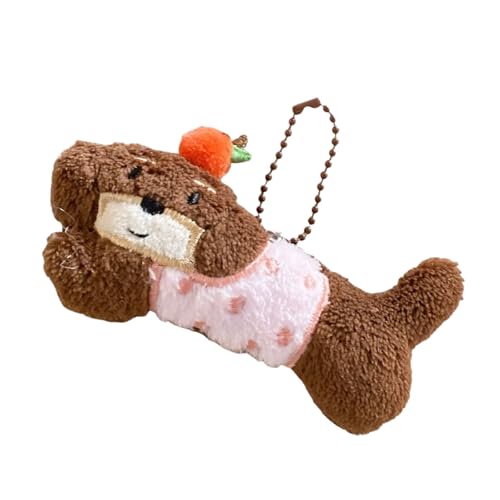 UncleS Kreativer Dackel Plüsch Schlüsselanhänger Einzigartiger Hund Charme Für Taschenzubehör Und Schlüsselhaltertasche Hängende Dekoration Süßer Welpe Schlüsselbund von UncleS