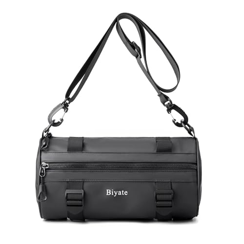 UncleS Mann Crossbody Bag Round Zylindrisch Rucksack Nylon Schulter Mode Chest Männlicher Für Tägliche Reisemann Mann Brust Runde Zylindrische Mode Schulter Crossbody von UncleS