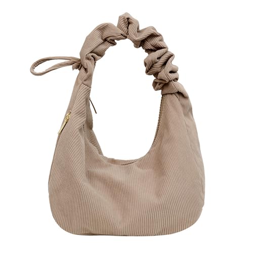 UncleS Modeknödelbeutel Cord Crossbody Tasche Für Frauen Lässige Handtasche Vielseitige Schultertasche Mit Plissiertem Riemen Eleganter Unterarmtasche von UncleS