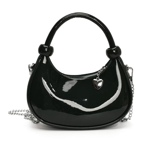 UncleS Moderne Frauen Umhängetasche Geräumige Crossbody Geldbörse Mit Geknotetem Design Und Abnehmbarem Kettengurt Pu Satchel Geldbörsen Für Partys Stilvolle Crossbody Geldbörse von UncleS