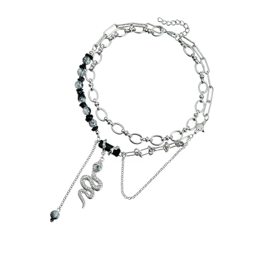 UncleS Modische Schlangendesigns Schicht Halskette Gothic Accessor von UncleS