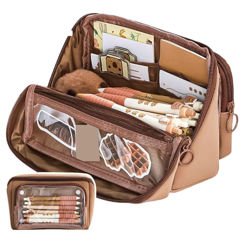 UncleS Multi Layered Bencil Case Große Kapazitätsbeutel Abnehmbarer Stiftbeutel Reiseveranstalter Für Office School Multifunktionale Schreibtisch Organisatoren von UncleS