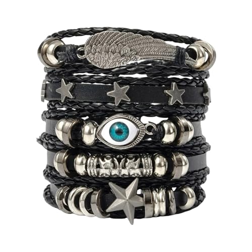 UncleS Multifauntal Leder Armband Schmuck Komfortable Stylish Gewebte Für Frauenleder Set von UncleS