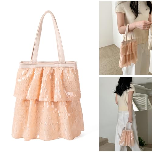 UncleS Pequalpailletten Aus Toted Topping Taschenbeutel Aus Der Damen Die Stilvolle Lässige Trendbeutel Große Kapazität Hobos Handtaschen Große Kapazität Hoboes Taschen von UncleS