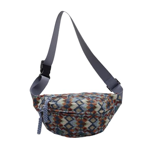 UncleS Praktische Frauen Leinwand Umhängetasche Für Frauen Casual Crossbody Geldbörse Große Kapazität Freien Freien Für Den Täglichen Gebrauch Stilvolles Blaues Accessoire von UncleS