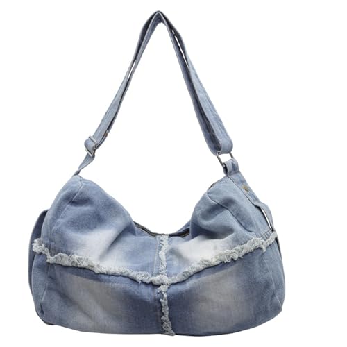 UncleS Praktische Jean Umhängetasche Mit Verstellbarem Gurt Crossbody Geldbörse Vintage Satchel Student Essential Tasche Casual Satchel von UncleS