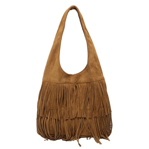 UncleS Praktische Umhängetasche Retro Quasten Weiche Handtasche Top Händel Vintage Unterarmtaschen Mit Multi Funktionsfächern Vielseitiger Abend von UncleS