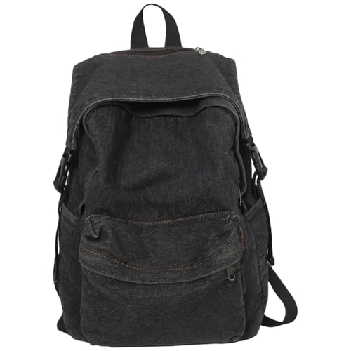 UncleS Praktischer Campus Jeans Rucksack Für Frauen Mit Großer Kapazität Mit Verstellbarem Gurt Ästhetischer Tagespack Retro Rucksack von UncleS