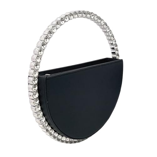 UncleS Raffinierte Runde Abendtasche Mit Funkelnden Strasssteinen Elegante Frauen Geldbeutel PU Handtasche Für Partys Und Hochzeiten Hochzeitskupplungsbeutel von UncleS