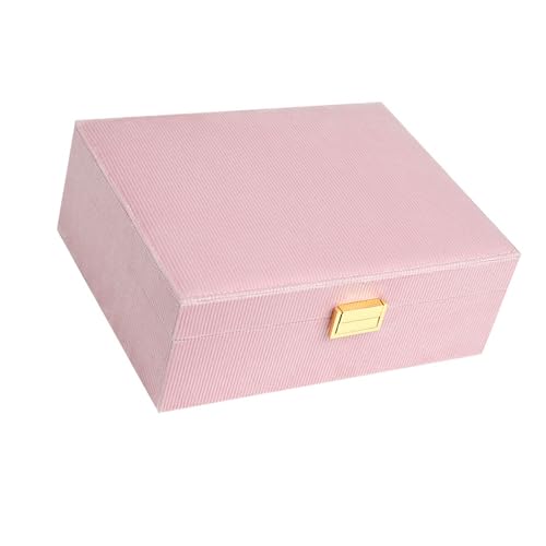 UncleS Raffinierter Schmuck Brustraum Sparen Aufbewahrungskoffer Multitierter Plüschbehälter Für Frauen Girls Multi Layer Box von UncleS