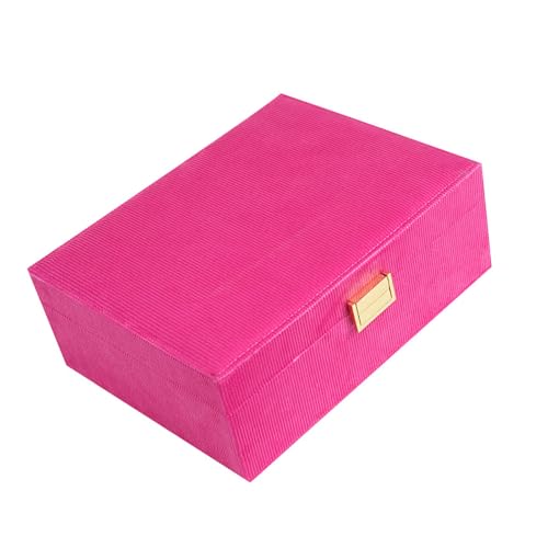 UncleS Raffinierter Schmuck Brustraum Sparen Aufbewahrungskoffer Multitierter Plüschbehälter Für Frauen Girls Multi Layer Box von UncleS