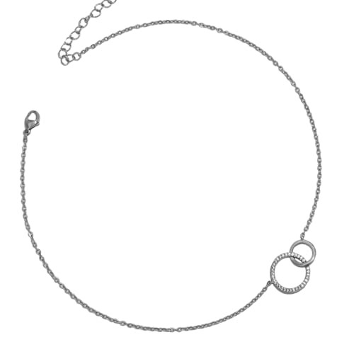 UncleS Robuste Messing Frauen Halskette Mode Dünne Kette Minimalisten Zierlich Doppelrunde Anhänger Schmuck Statement Stücke Abendkleid Halskette von UncleS