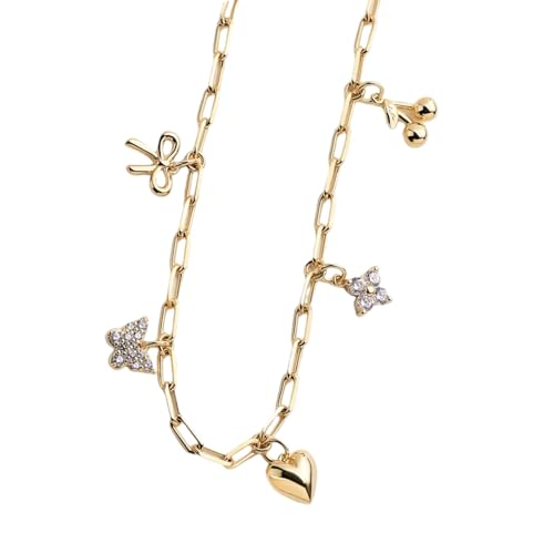UncleS Schöne Herz Und Schmetterling Halskette Liebe Symbol Schmuck Datierung Halskette Schlüsselbein Kette Perfekt Für Alltägliche Eleganzen Liebe Symbol Schmuck von UncleS