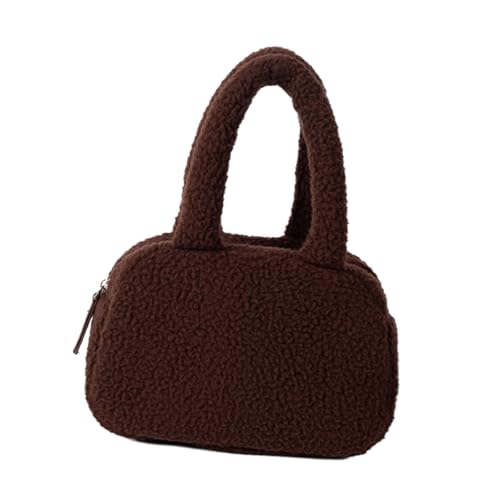 UncleS Stilvolle Handtasche Retro Top Taschen Mit Reißverschluss Arbeit Office Taschen Freizeit Für Mode Frauen Fleece von UncleS