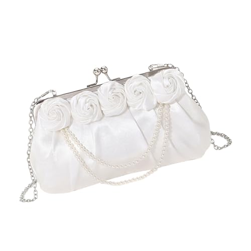UncleS Stilvolle Perlenketten Satins Handtasche Für Frauen Rose Blumen Seidenklumpen Geldbörse Für Hochzeiten Proms Und Abendpartys Stilvolle Umhängetasche UncleS Stilvolle Perlenketten Satins Handtasche Für Frauen Rose Blumen Seidenklumpen Geldbörse Für Hochzeiten Proms Und Abendpartys Stilvolle Umhängetasche von UncleS