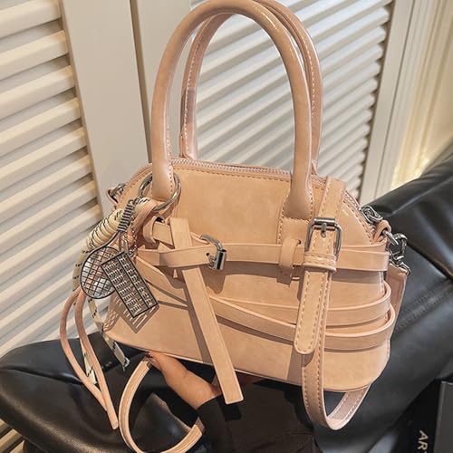 UncleS Stilvolle Umhängetasche Mit Verstellbarem Gurt PU Leder Handtasche Crossbody Tasche Für Studenten Und Berufsfachleute Trendy Student Satchel von UncleS