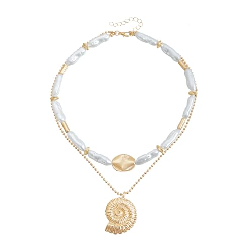 UncleS Stilvolle Unregelmäßige Perlenkugelschale Halskette Mit Verstellbarer Länge Trendy Handgefertigtes Neckkettenkünstler Künstlerische Schmuckgeschenk Verstellbare Kette Statement Halskette UncleS Stilvolle Unregelmäßige Perlenkugelschale Halskette Mit Verstellbarer Länge Trendy Handgefertigtes Neckkettenkünstler Künstlerische Schmuckgeschenk Verstellbare Kette Statement Halskette von UncleS