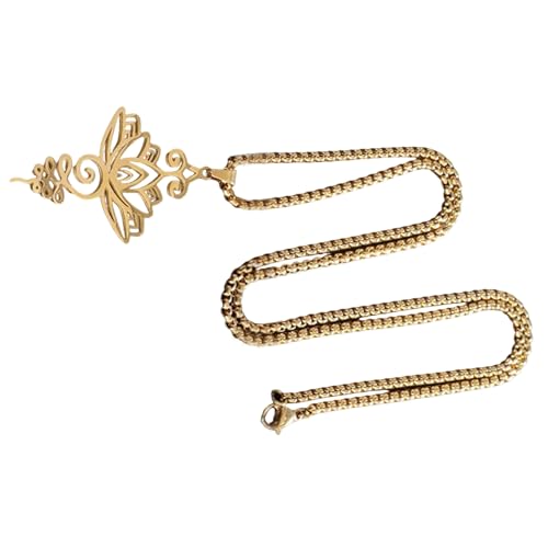 UncleS Stilvoller Blumenschmuck Anhänger Halskette Anhänger Ohrringe Edelstahl Textur Perfekt Für Partys Oder Feierlichkeiten Frauen Modeschmuck von UncleS