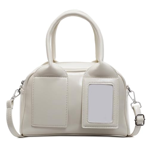 UncleS Stilvoller Crossbody Umhängetasche Leichte PU Leder Freizeit Handtasche Mit Verstellbarem Riemen Für Tägliche Gebrauchsweg Arbeit PU Lederhandtasche von UncleS