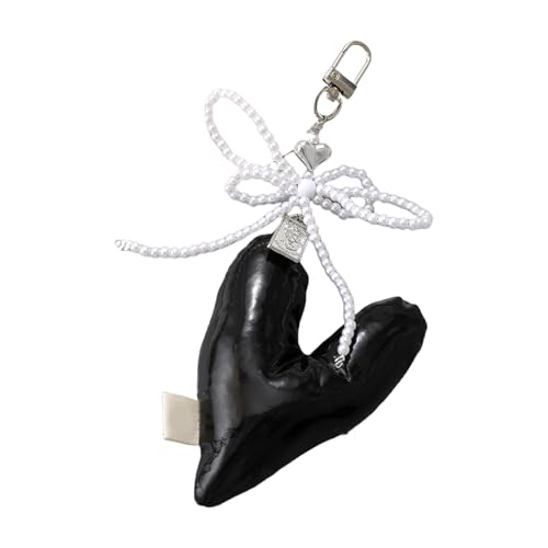 UncleS Stilvoller Perlen Bowknot Schlüsselbund Für Frauen Mädchen Telefon Charme Keyring Gepolstertbag Pendellzubehör Für Mode Enthusiasten Tasche Keychain von UncleS