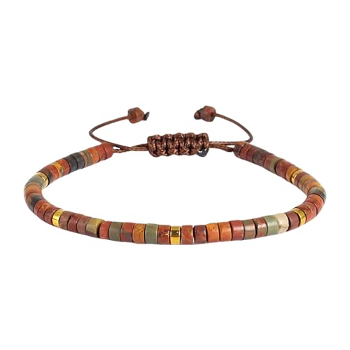 UncleS Stylish Verstellbares Armband Handgefertigte Schmuck Perlen Männer Mode Stein Textur Geeignet Für Einzigartige Aussehen Handgefertigte von UncleS