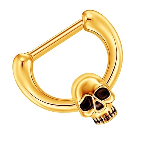 UncleS Trendy Skull Nase Studs Schmücken Trendige Schädelstollen Eleganter Schmuck Geeignet Für Verschiedene Durchdringende Größen. von UncleS