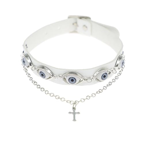 UncleS Verstellbare Dämonen Augen Halskette Vielseitiger Teufel Halskette Einzigartiger Hals Verzierment Für Verschiedene Halsgrößen Mysteriöses Amulett von UncleS