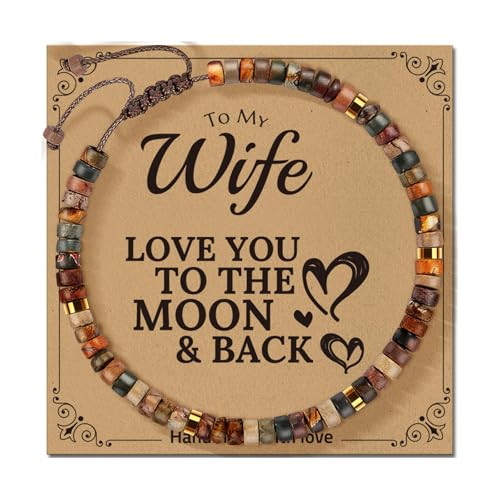 UncleS Verstellbare Handgefertigte Steinarmbanddekoration Für Alle Altersgruppen Mit Einer Segenkarte Und Mehrfarbiger Farbzusatz Geburtstagsgeschenke Armband von UncleS