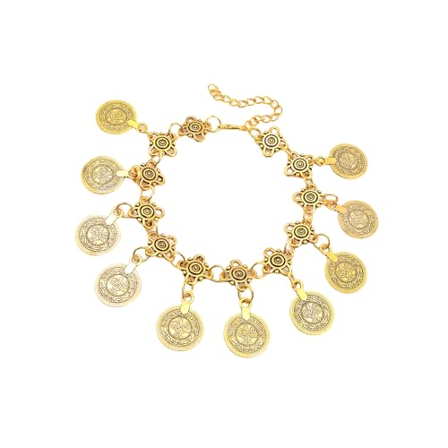UncleS Vintage Coin Quasten Trankleutketten Modearmband Frauen Fußkette Für Strandhochzeiten Und Tanzkurse Barfuß Sandalen Schmuck von UncleS
