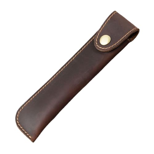 UncleS Vintage Leder Stiftkoffer Füllzipfelbeutel Ärmeln Brunnenhülle Bleistift Koffer Für Frauen Männer Handgefertigter Stifthalter von UncleS