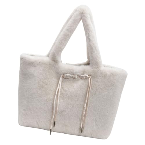 UncleS Weiche Plüsch Frauenbeutel Bequeme Pelzige Handtasche Elegante Umhängetasche Für Winter Großkapazität Unterarmtaschen Winter Warme Handtasche von UncleS