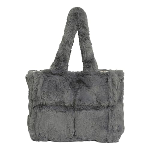 UncleS Zeitgenössische Plüsch Handtasche Mit Geräumiger Innenpreis Tasche Winter Stülle Für Arbeit Und Freizeitaktivitäten Weiche Plüschabrechnungen von UncleS