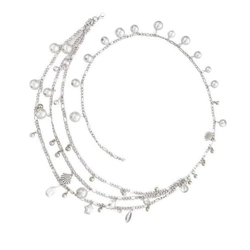 Verstellbare Geschichtete Nachahmung Perlen Körper Schmuck Beachwäsche Für Tägliche Kleidung Evening Event Und Hochzeit Verstellbare Strandparty Taillenkette von UncleS