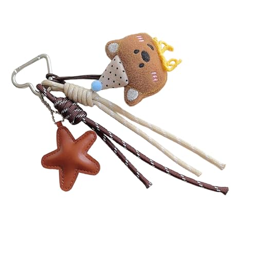 Weicher Plüschbärenschlüsselkettenanhänger Modetasche Keyring Taschen Charme Accessoire Für Taschen Oder Schlüssel Für Cartoon Styles Liebhaber Plüsch Bärenschlüsselkette von UncleS