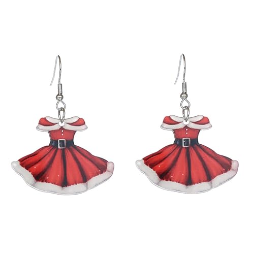 Weihnachtsthemen Weinglas Ohrringe Einzigartiges Weihnachtskleid Perfekt Für Feiertagsfeiern Und Versammlungen Urlaubsohrschmuck von UncleS